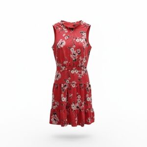 Elle Red Floral Mini Dress